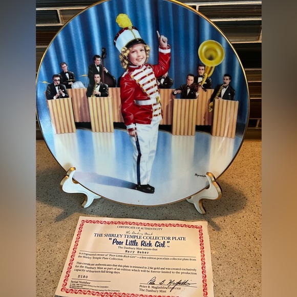 Shirley Temple Poor Little Rich Girl Danbury Plate in original pkg with COA - Picture 3 of 6